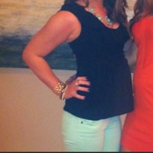 🌼 SOLD🌼Black Cutout peplum top